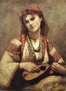 Corot Camille Christine Nilson or Bohemia with Mandolin